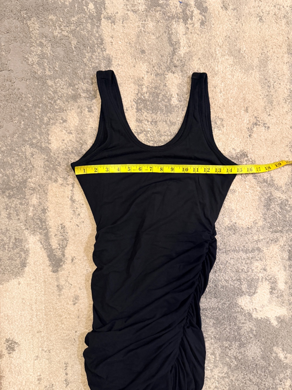 Express Black Ruched Tank Dress - Picture 6 of 7